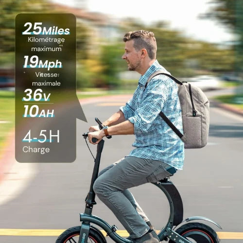 Vélo électrique pliant RideFlex en milieu urbain